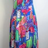 90's bright floral maxi dress - Thumbnail 3