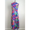 90's bright floral maxi dress - Thumbnail 4