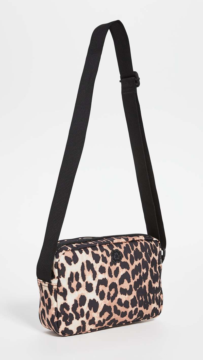 バッグ GAMNI RECYCLED TECH MINI SATCHEL LEOPARD GANNI Recycled Tech Leopard Mini Satchel | Shopbop