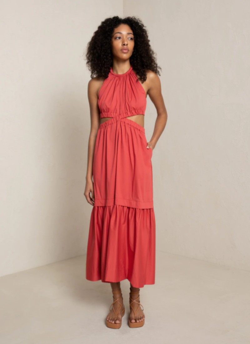 open lace back dress Whitney Scalloped Dress main image 1