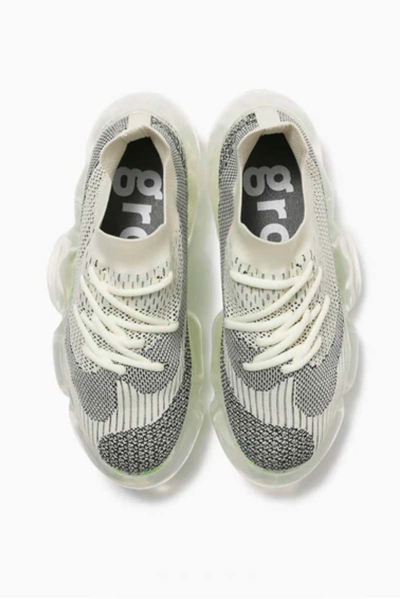 新品✨grounds MOOPIE スニーカー CREAM / CLEAR MOOPIE HIGHCUT - CREAM / CLEAR (ムーピー ハイカット クリーム