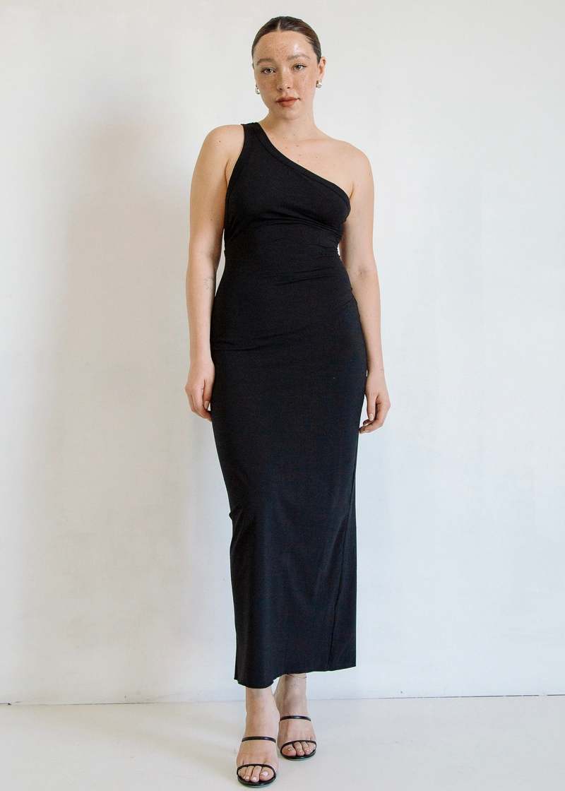 baggy linen dress with pockets Elizabeth Dress, Cotton Dark Denim / XS