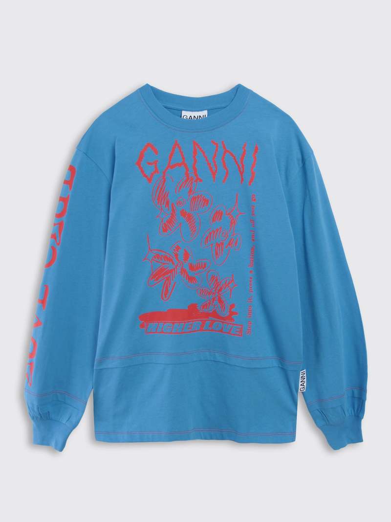 新品未使用 GANNI フローラルシャツ 40 GANNI（ガニー） トップス フローラル ブラウス シャツ F8710