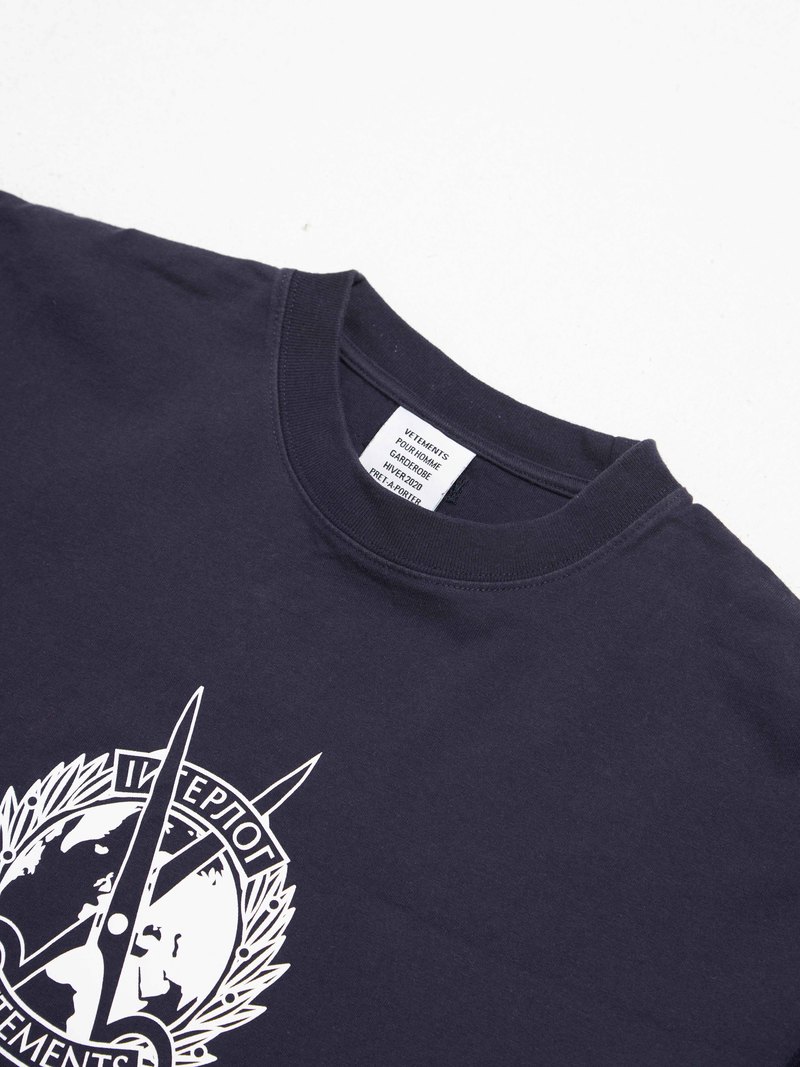 Pre-Loved] Vetements M Marine Oversized Interlog Printed Cotton T
