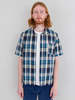 Folk Clothing Seoul Shirt - Yellow/Cyan Check - Thumbnail 2