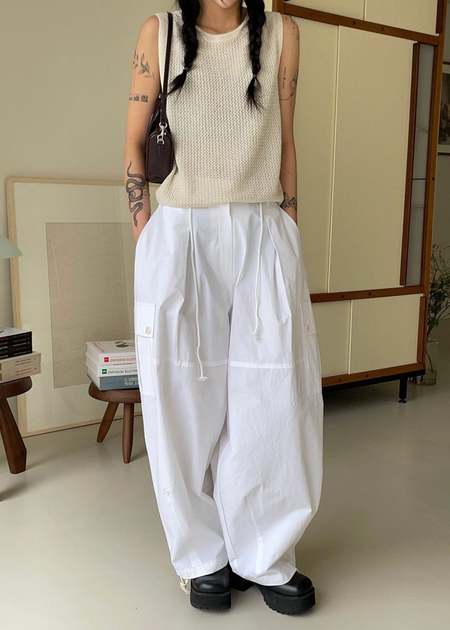 W A N T S Parachute Pants - white 