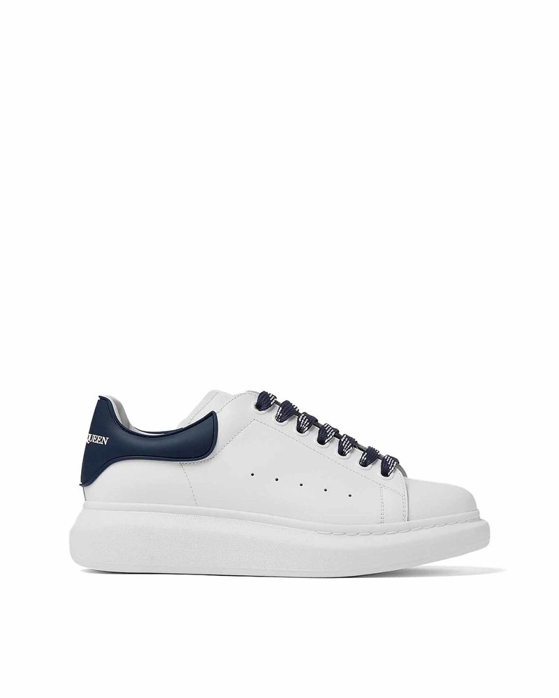 Alexander McQueen Leather Oversized Sneakers - White/Blue