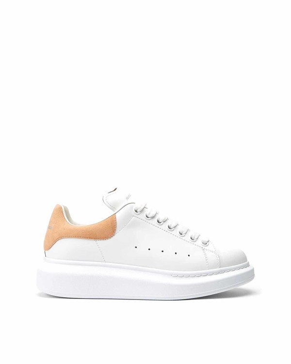 Alexander McQueen White Sneakers with Brown Heel Alexander McQueen | Shoes | Alexander Mcqueen White Sneakers  main image 2