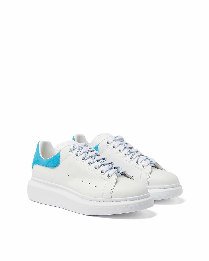 Alexander McQueen Oversized Sneakers - Leather White/Blue