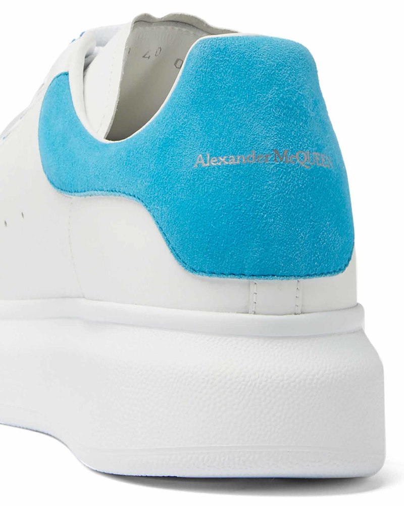 Alexander McQueen Oversized Sneakers - Leather White/Blue