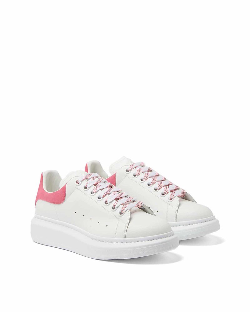 【関税&送料込】Alexander Mcqueen Pastel Pink Leather The Ri Alexander Mcqueen Pastel pink leather Tread Slick sneakers