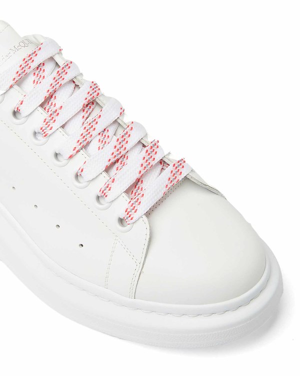 【関税&送料込】Alexander Mcqueen White And Pink Oversized S Size 10 - Alexander McQueen Oversized Sneaker White Printers