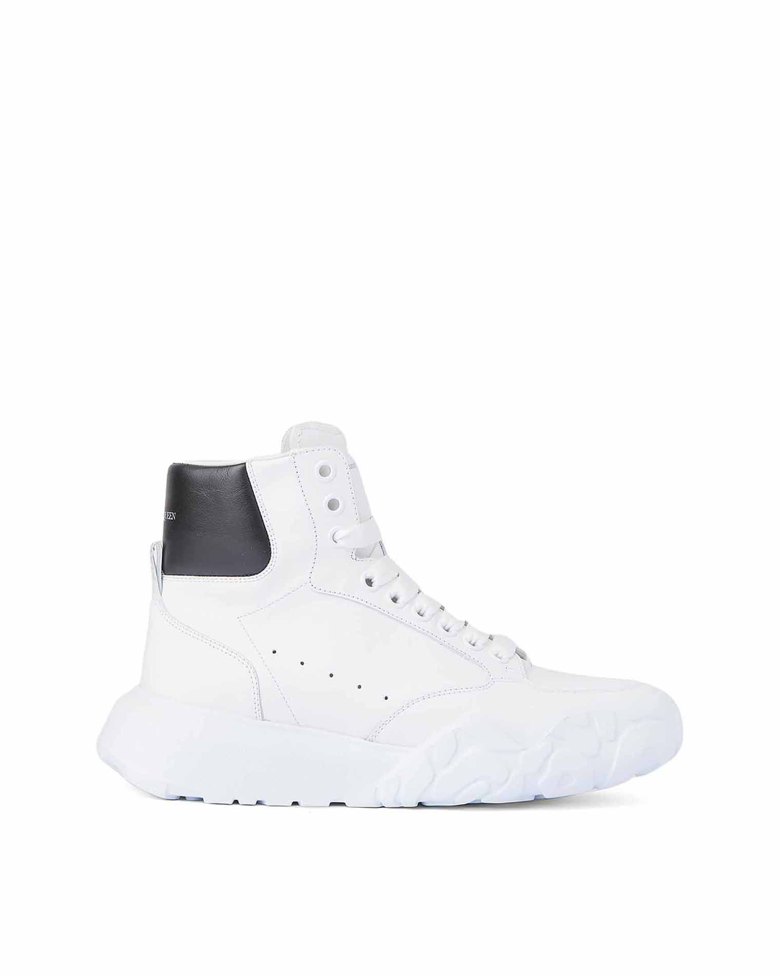 Alexander McQueen Court Trainer Leather High Top Sneakers