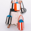 Hozen Stripe Bucket Bag - Flamme/Natural - Thumbnail 5