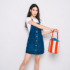 Hozen Stripe Bucket Bag - Flamme/Natural - Thumbnail 7