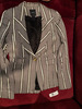 Smythe Peaked Lapel Blazer - Grey Ribbon Stripe - Thumbnail 1