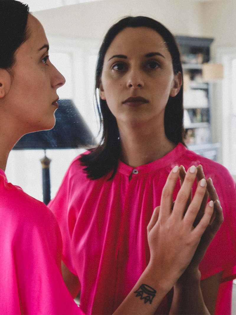 Erica Tanov Patti Silk Blouse - Hot Pink