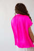 Erica Tanov Patti Silk Blouse - Hot Pink - Thumbnail 6