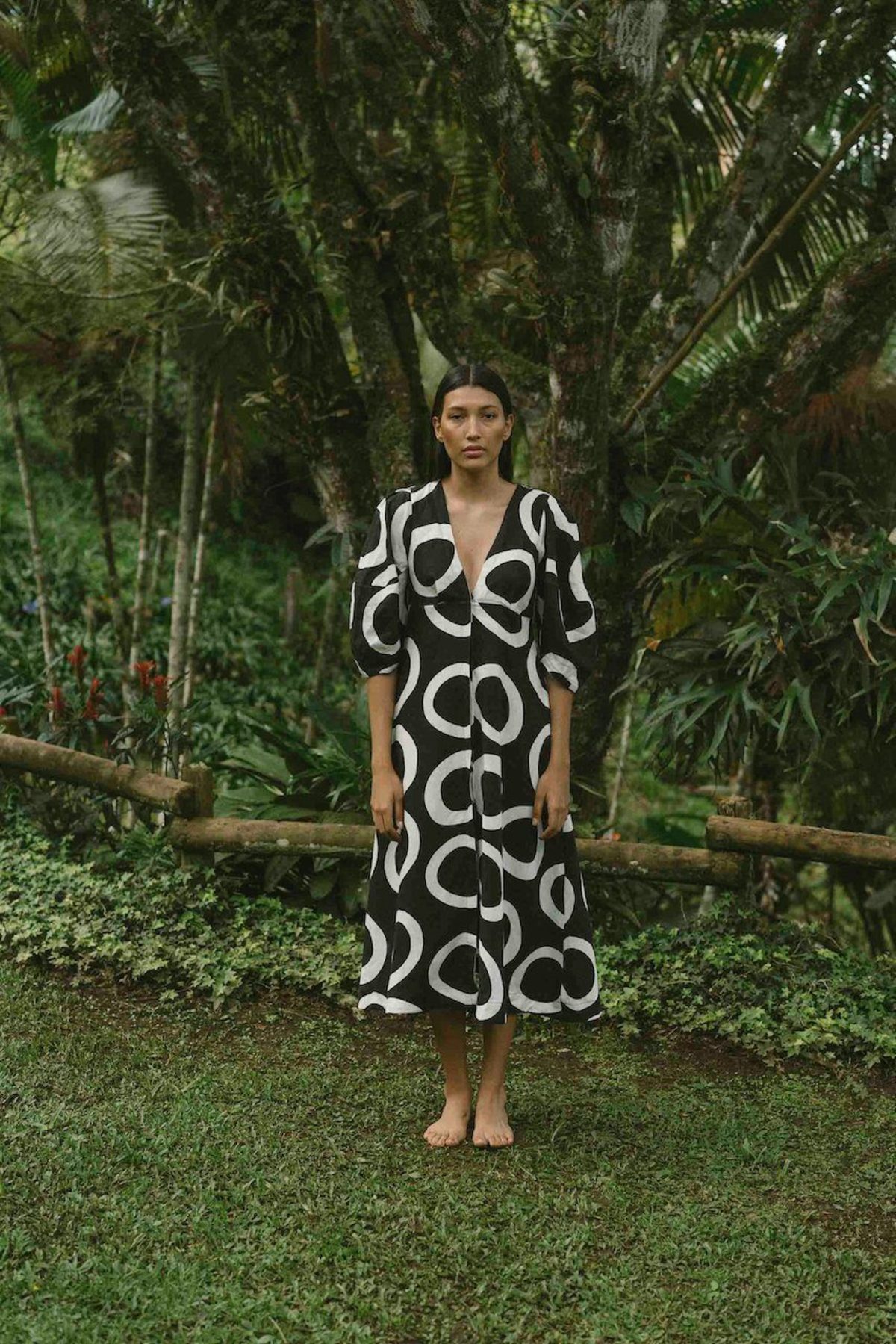 CALA DE LA CRUZ Nane Dress - Sandy Black/White - Image 2 of 6