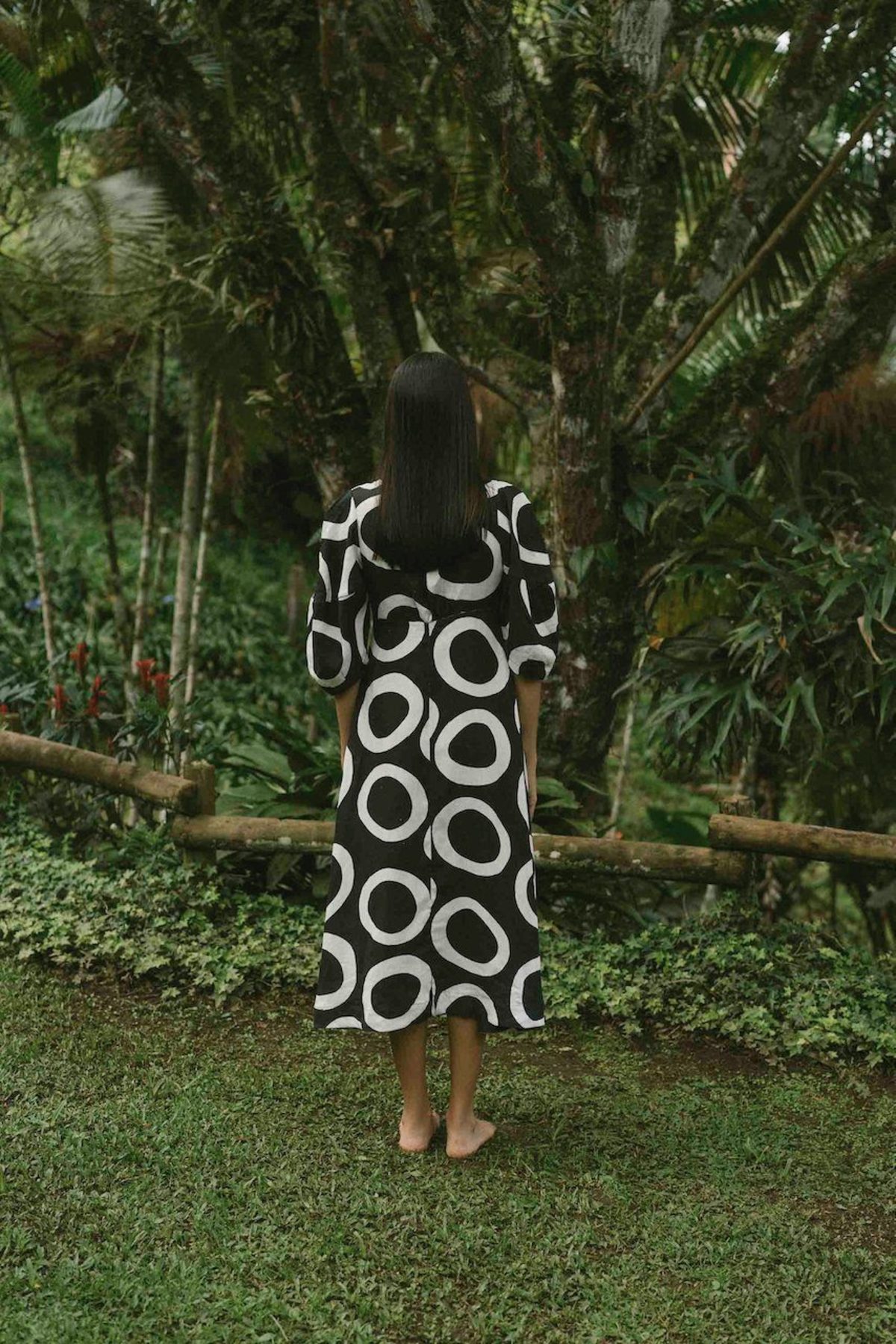 CALA DE LA CRUZ Nane Dress - Sandy Black/White - Image 3 of 6