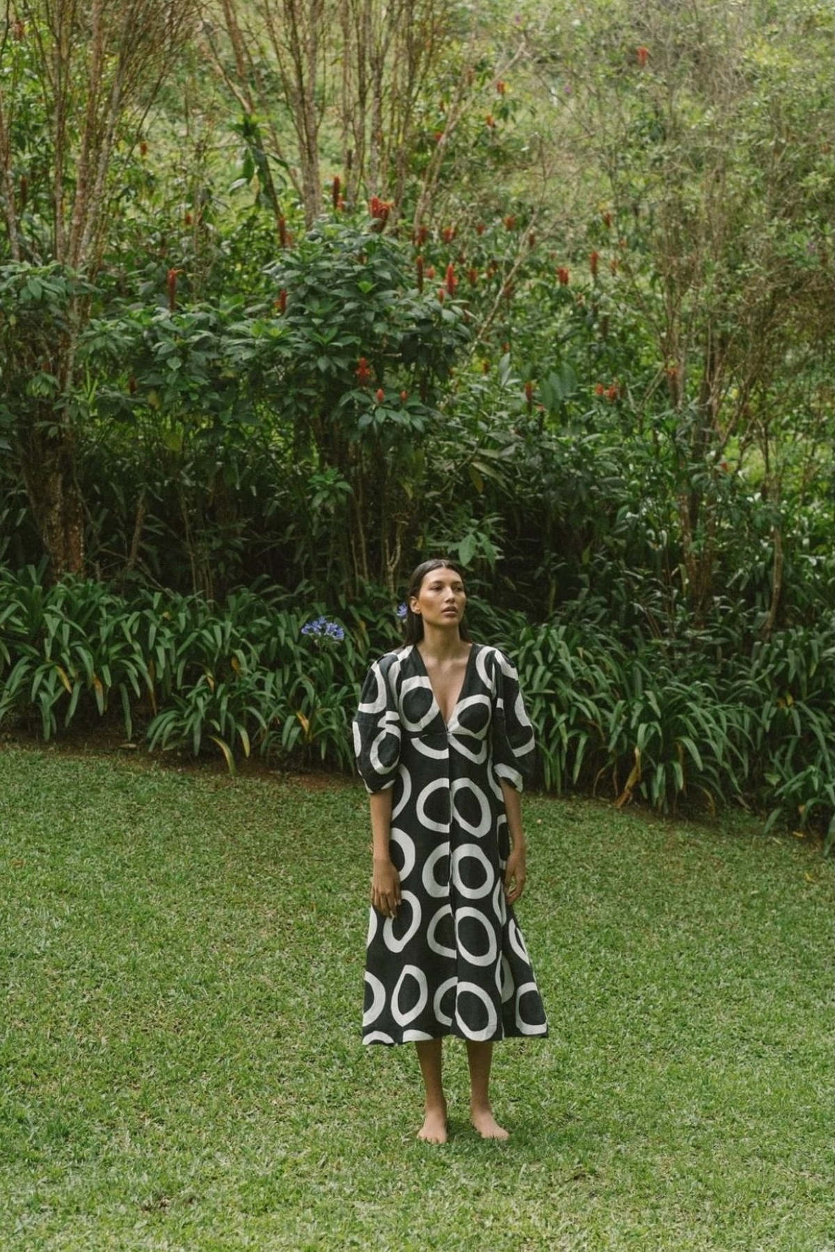 CALA DE LA CRUZ Nane Dress - Sandy Black/White - Image 4 of 6