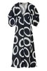 CALA DE LA CRUZ Nane Dress - Sandy Black/White - Thumbnail 5
