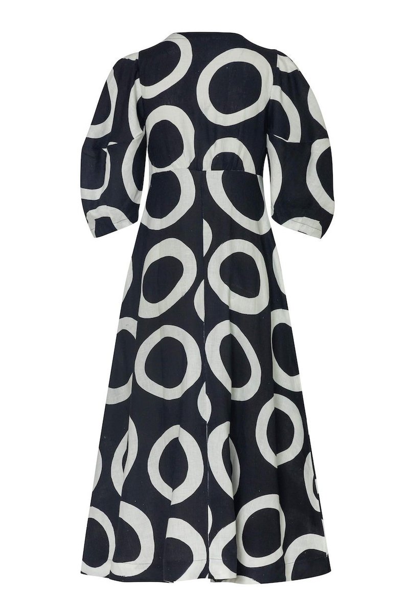 CALA DE LA CRUZ Nane Dress - Sandy Black/White