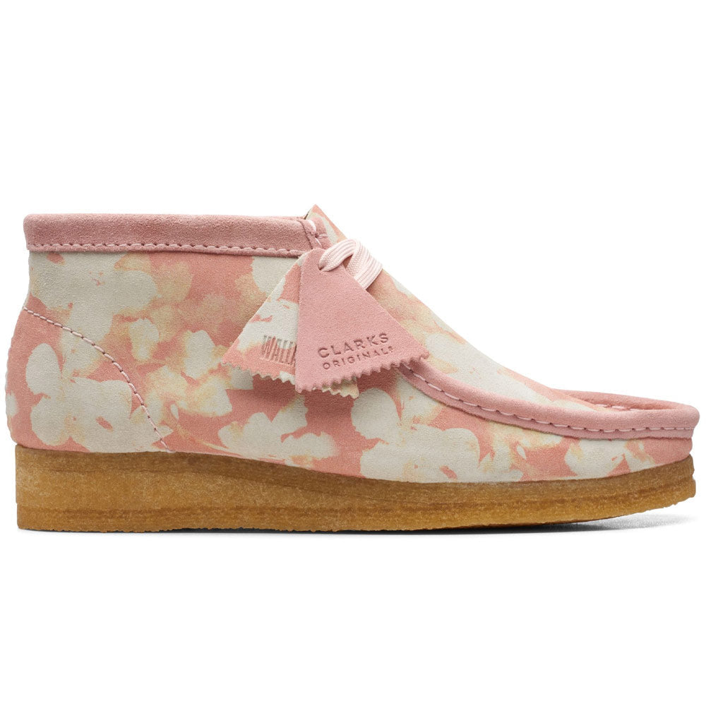 Clarks Wallabee Boot - Pink Floral 