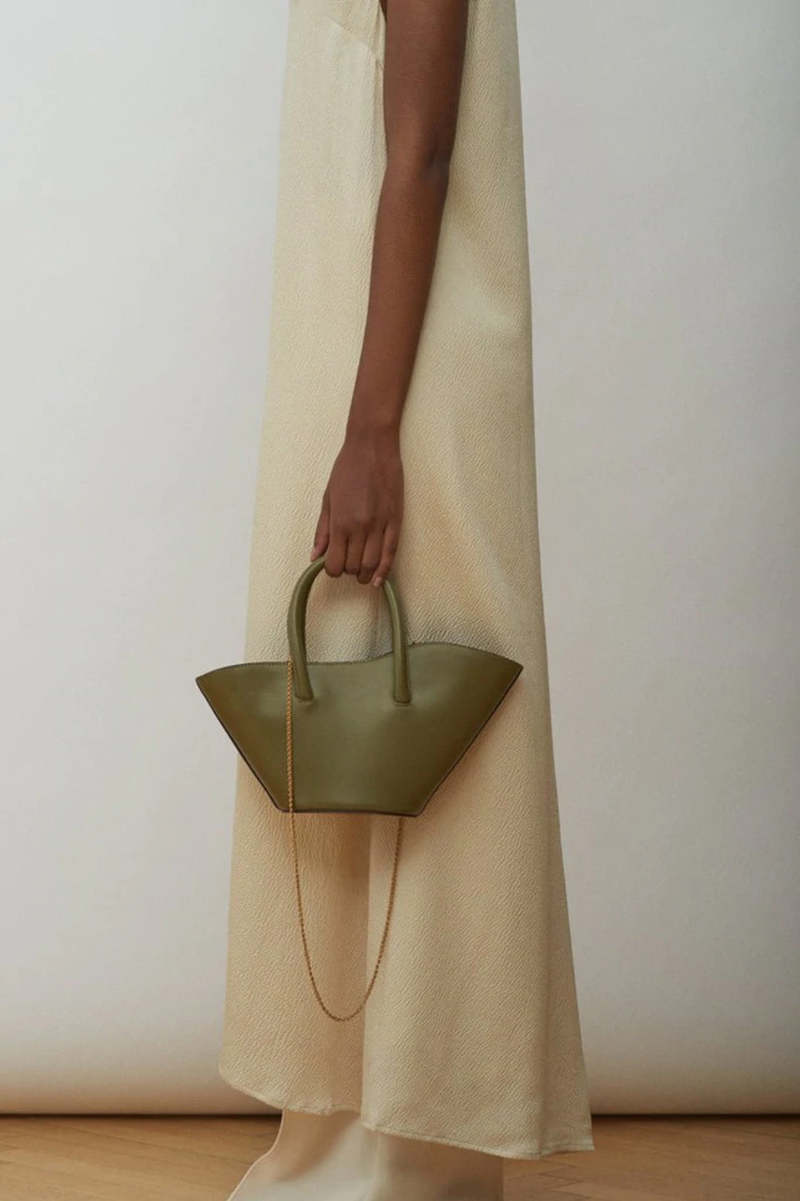 Little Liffner Chained Open Tulip Tote Micro - Moss | Garmentory