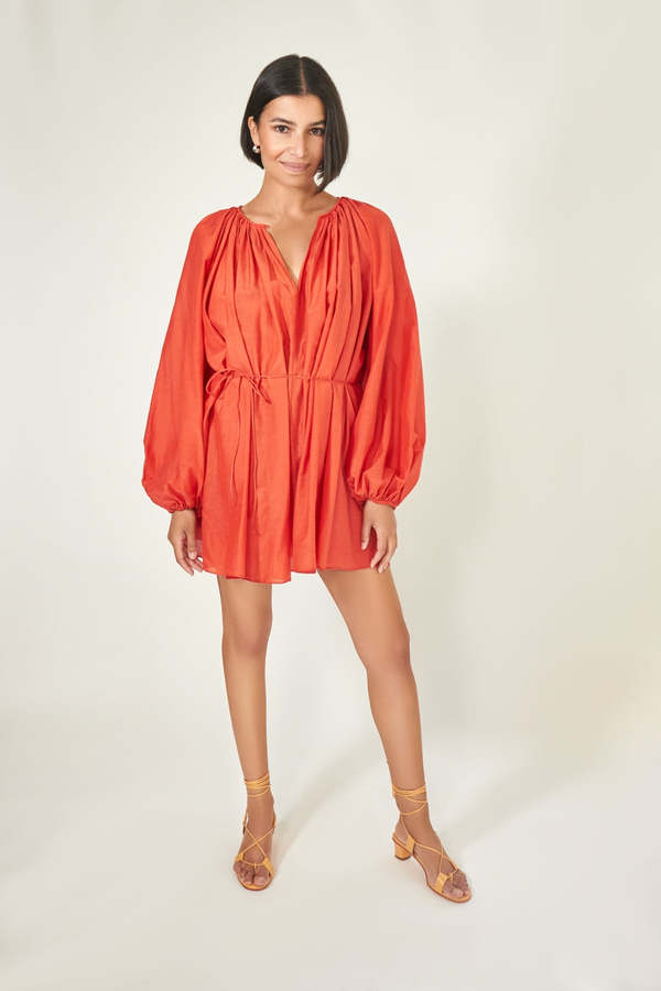 mini dress ribbed Edikted Ribbed Knit V-Neck Mini Dress - Brown