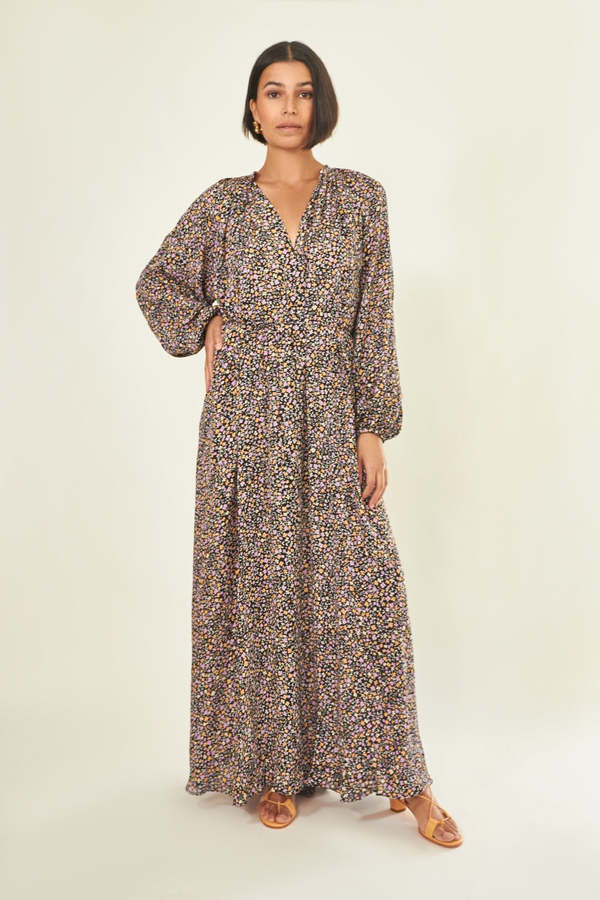 knee length dresses for ladies Matteau Long Sleeve Tiered Dress  Restitched