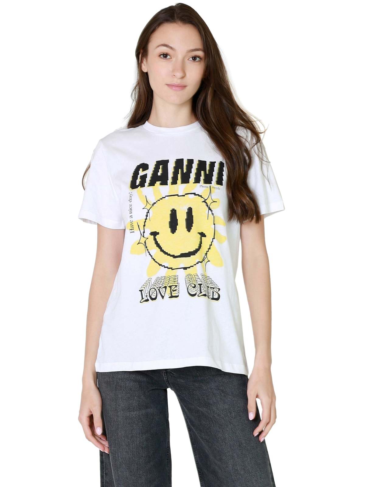GANNI Love Club Tee - Bright White | Garmentory