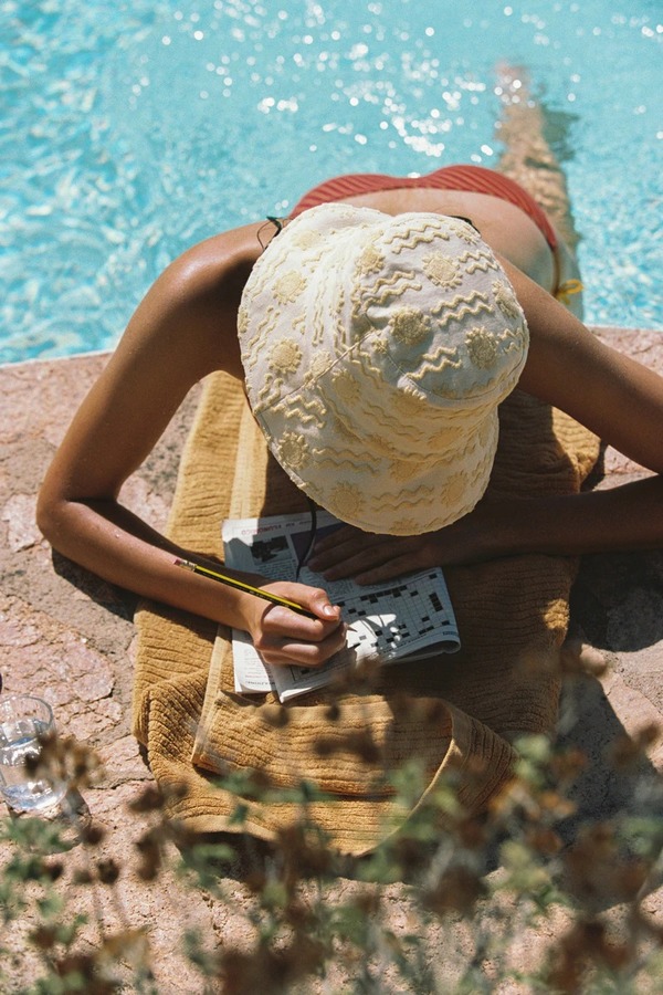 Lack of Color Summer off white Terry Wave Bucket Hat UPF 50+ Lack of Color Wave Bucket Hat - summer of sun | Garmentory main image 4