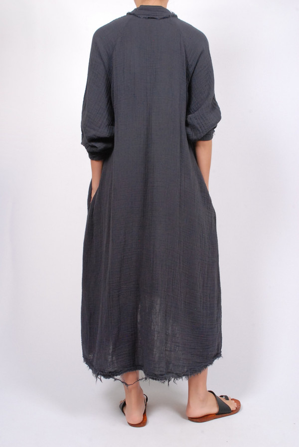 black crane double gauze dress