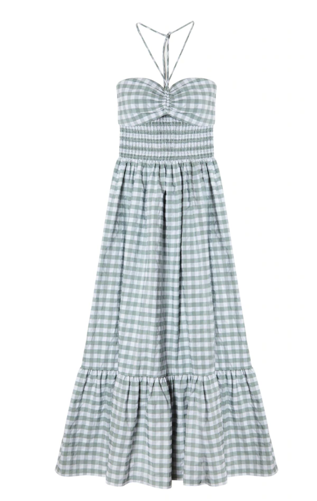 Hunter Bell Lindley Dress - Green Checkered | Garmentory Hunter Bell Lindley Dress - Green Checkered | Garmentory