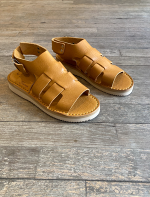 Fracap Triple Strap Sandal - Yellow 