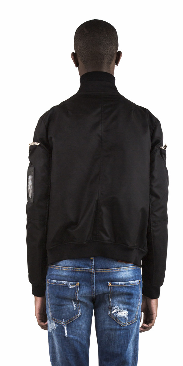 【レア】DSQUARED2 ミリタリーブルゾン　48サイズ　イタリア 2019 DSQUARED2 (ディースクエアード) ストレッチコットン フルジップ