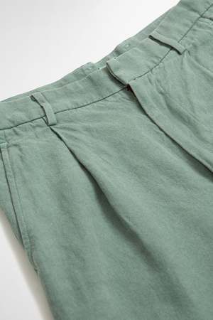 Auralee Washi Duck Canvas Slacks Pant - Faded Green | Garmentory