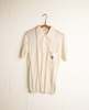 Vintage Boucle Tennis Racket Pullover Polo - Cream - Thumbnail 1