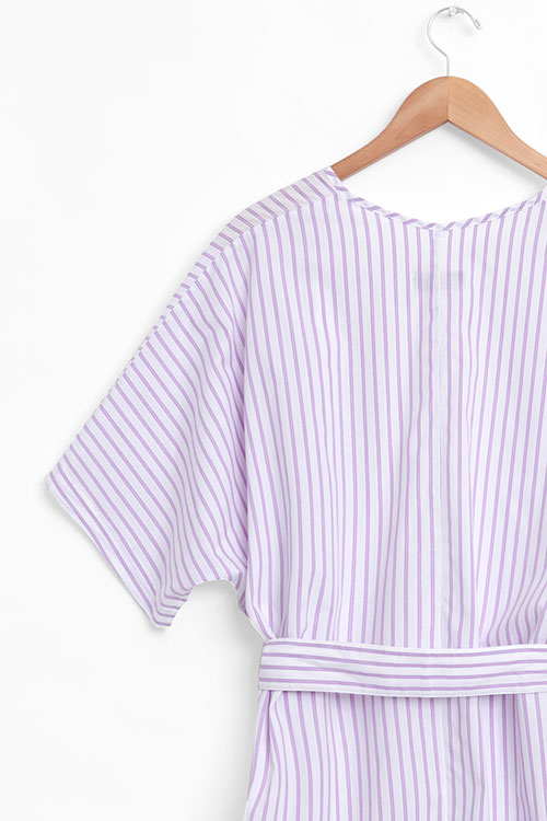 The Sleep Shirt Short Robe Raspberry Stripe The Sleep Shirt Short Robe Raspberry Stripe