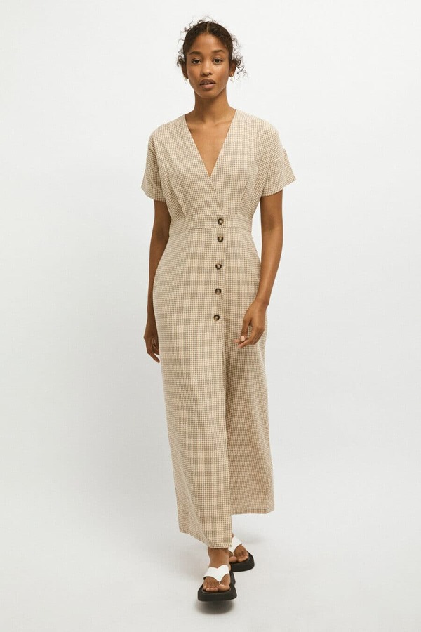 Rita Row Thais Dress - Sand Gingham | Garmentory Rita Row Thais Dress - Sand Gingham | Garmentory