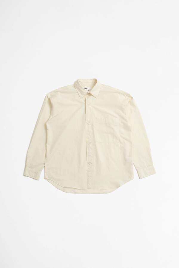Margaret Howell Fine Cotton Poplin Oversized Work Shirt - Natural