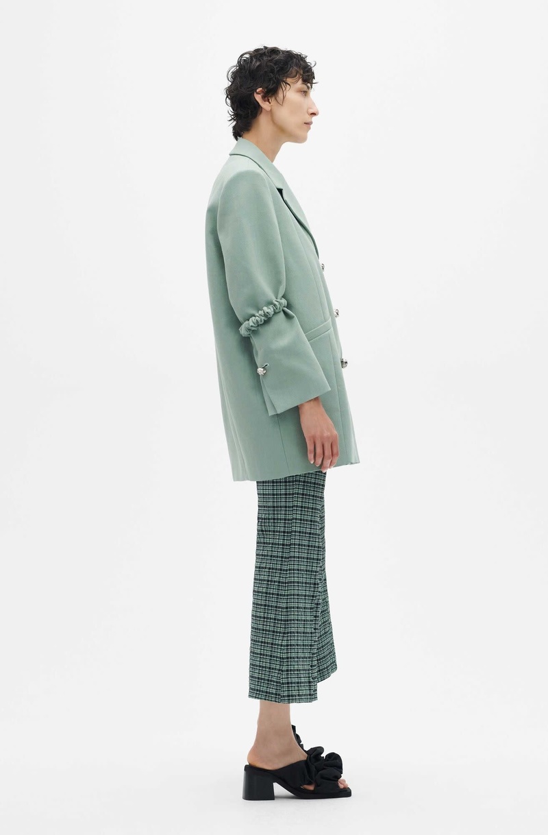 Ganni Oversized Suit Jacket - Green Bay | Garmentory