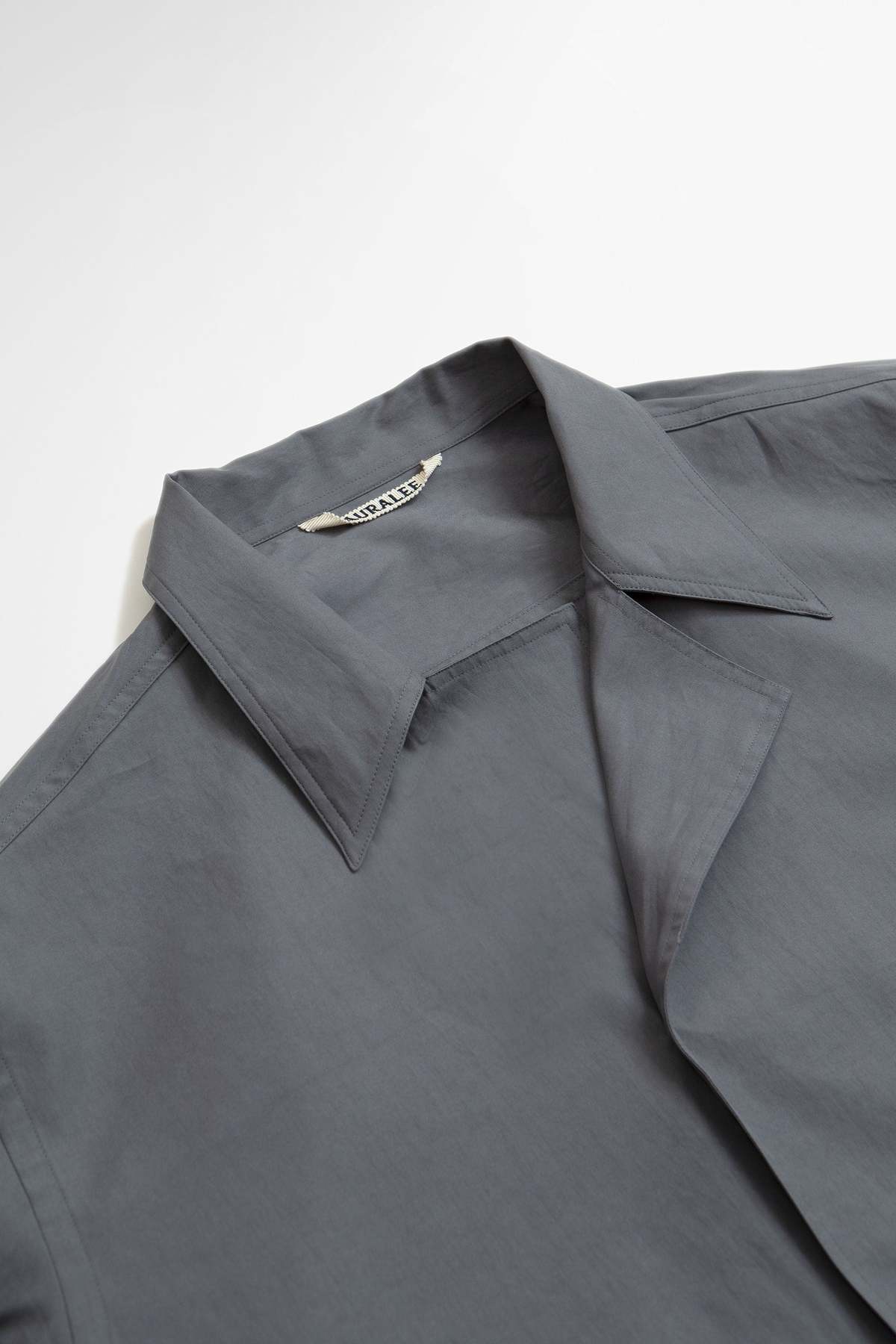 AURALEE WASHED FINX TWILL P/O SHIRTS Washed Finx Twill Pullover 