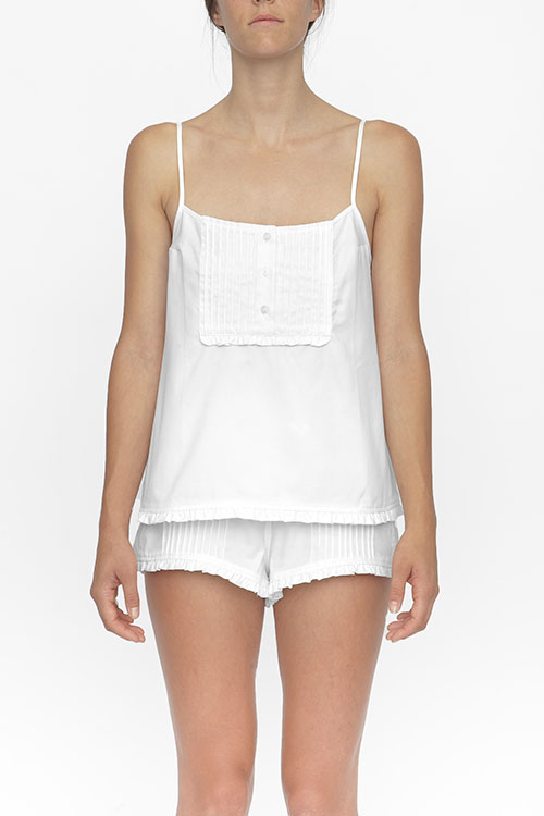 The Sleep Shirt Pin Tuck Camisole White Royal Oxford The Sleep Shirt Pin Tuck Camisole White Royal Oxford
