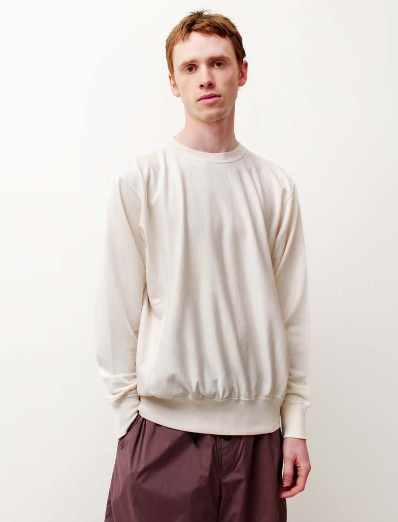トップス Super High Gauge Napped Sweat P/O Auralee Super High Gauge Napped Sweat - Ivory | Garmentory