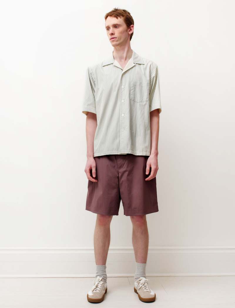 Auralee Terry Lined Light Nylon Easy Shorts - Maroon | Garmentory