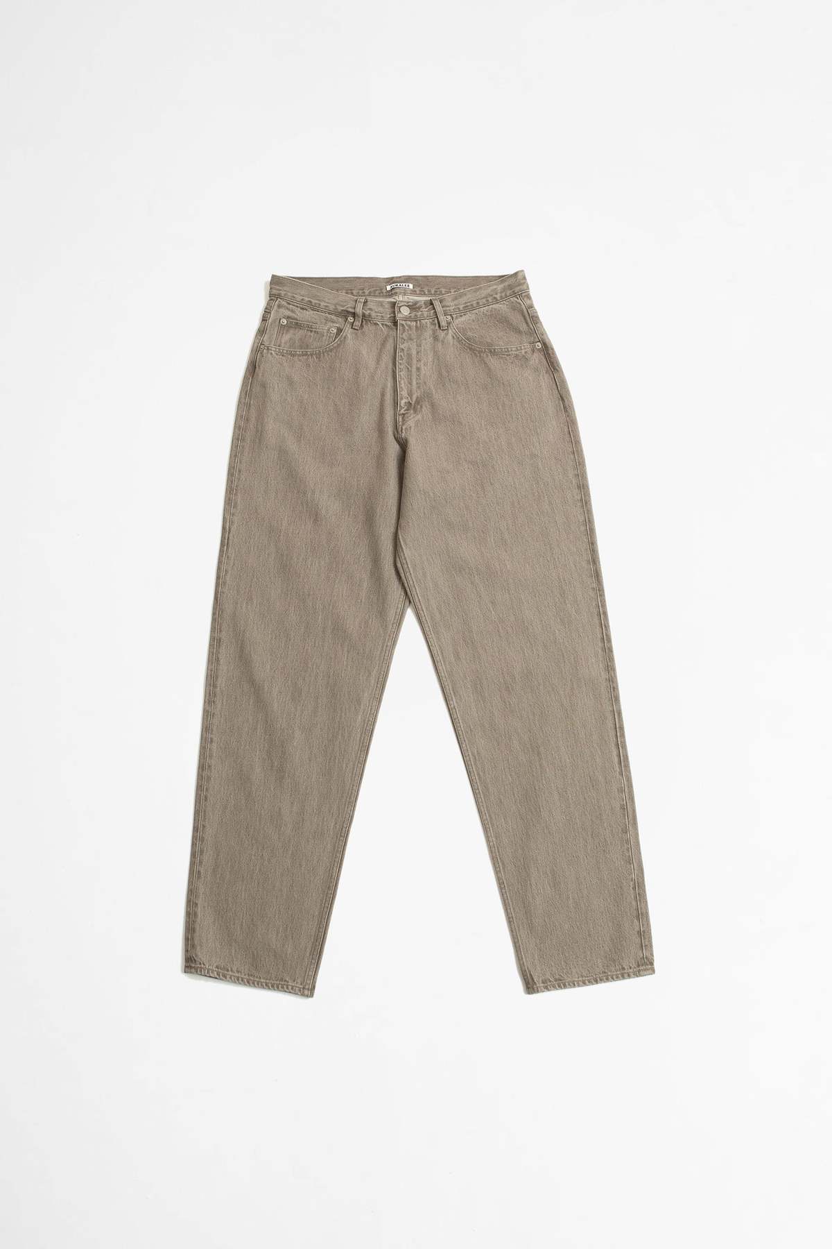 Auralee Hard Twist Faded Brown Denim Wide Pants - Mocha | Garmentory