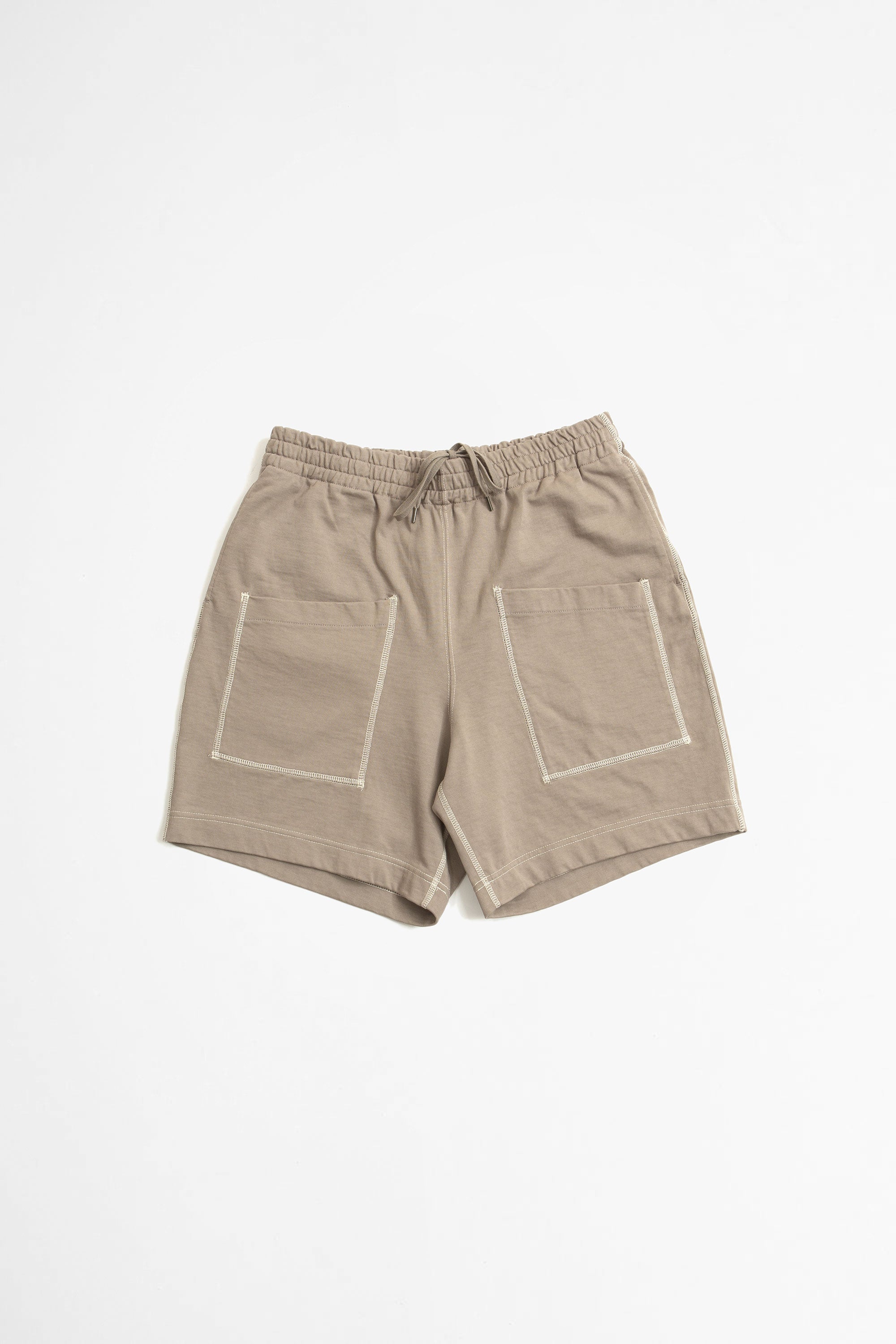 Auralee High Density Organic Cotton Jersey Shorts - Gray Beige