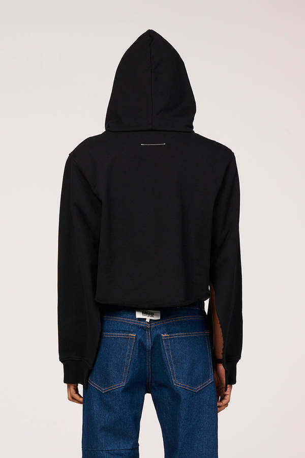 パーカー・フーディ Maison Margiela Cropped Cotton Sweatshirt With Handwritten Maison Margiela Cropped Cotton Sweatshirt With Handwritten